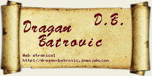 Dragan Batrović vizit kartica